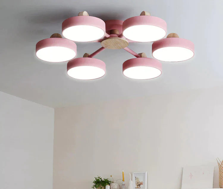 New Solid Wood LED Lamp for Nordic Living Room