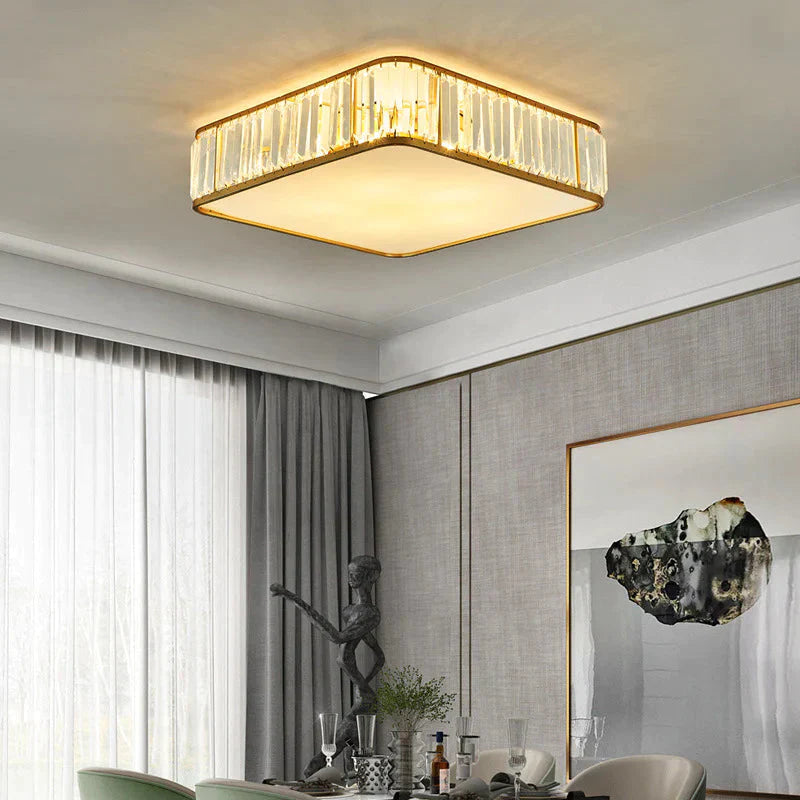 Simple Modern Crystal Ceiling Lamp for Dining Room and Bedroom