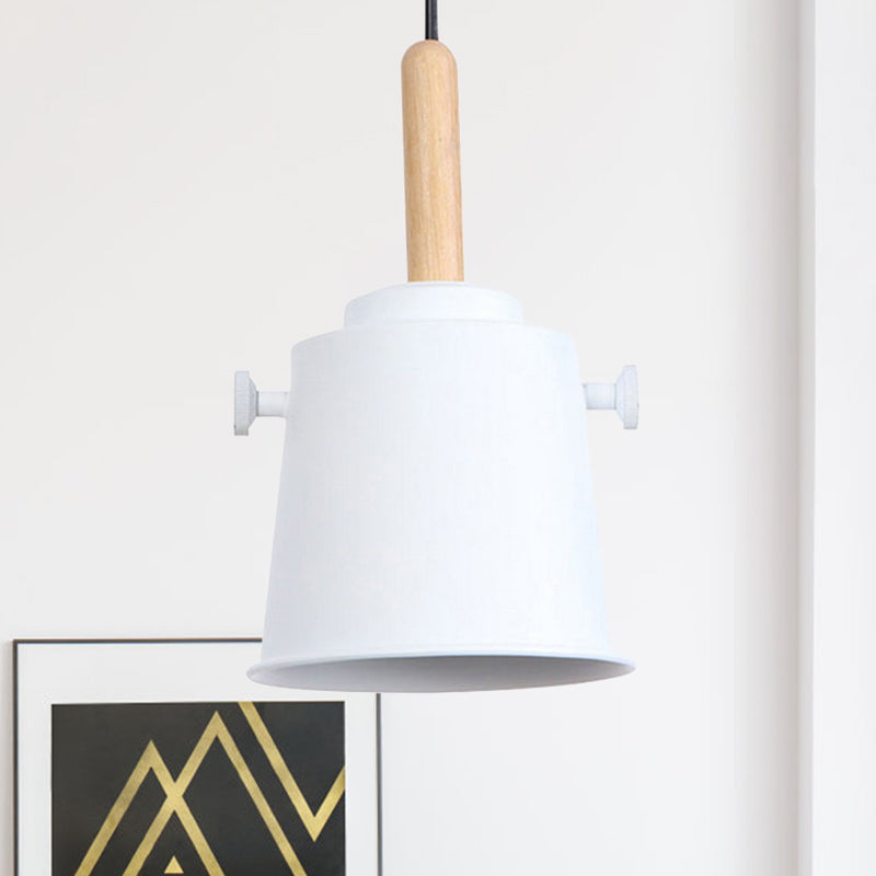 Vintage Bucket Pendant Light in Black/Grey for Stylish Dining Room Decor