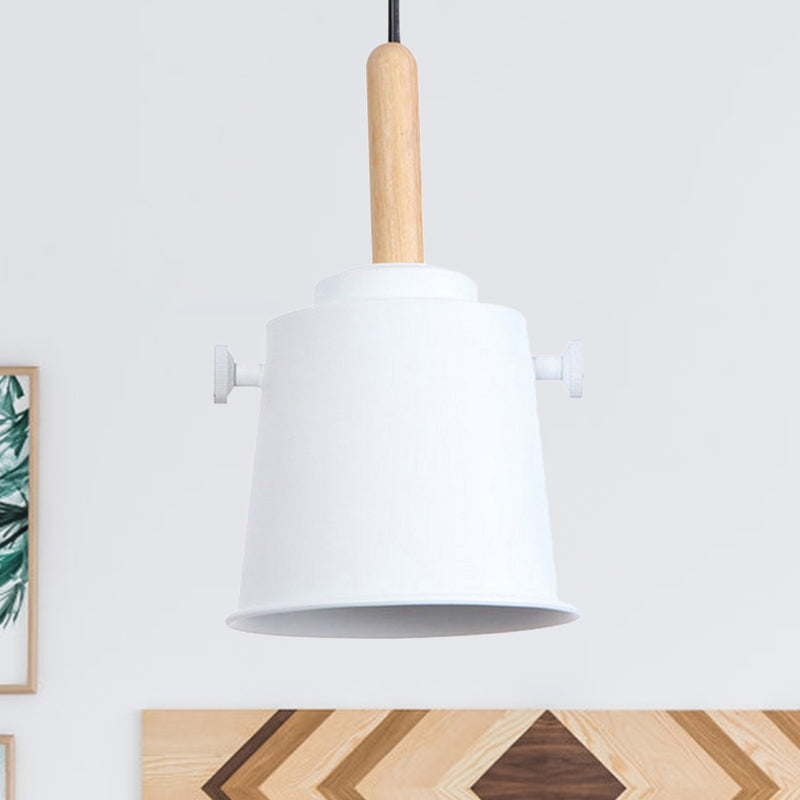 Vintage Bucket Pendant Light in Black/Grey for Stylish Dining Room Decor