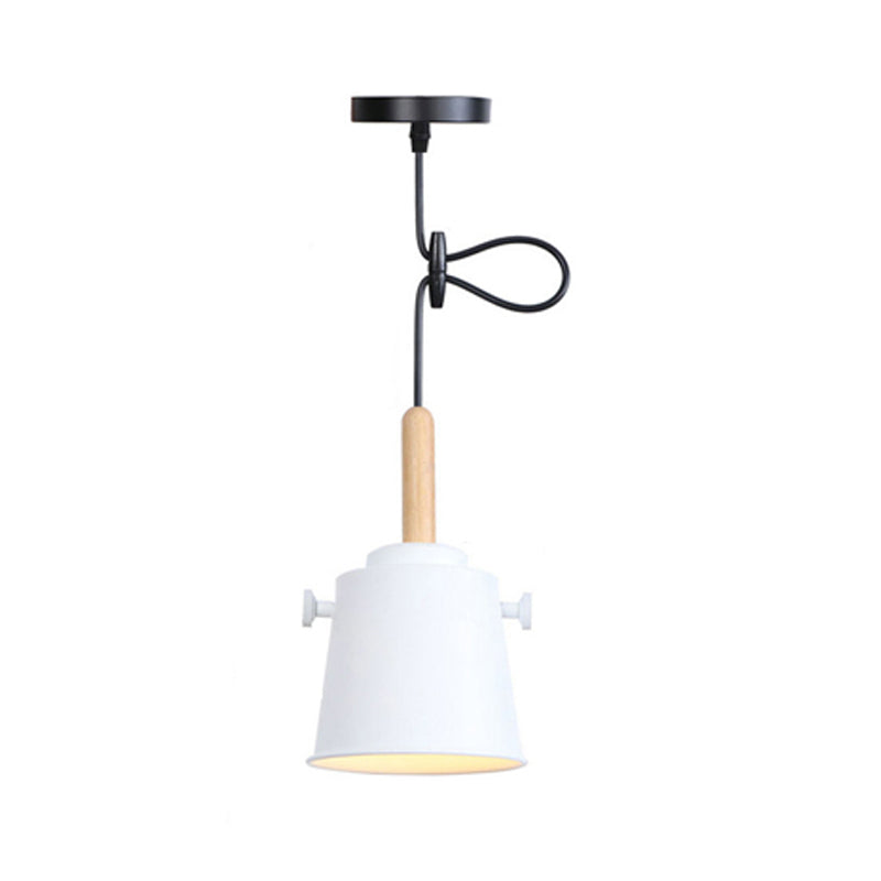 Stylish Vintage Bucket Pendant Light In Black/Grey - Perfect For Dining Room