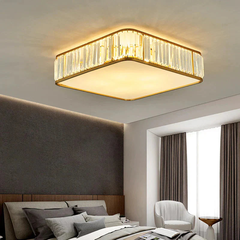 Simple Modern Crystal Ceiling Lamp for Dining Room and Bedroom