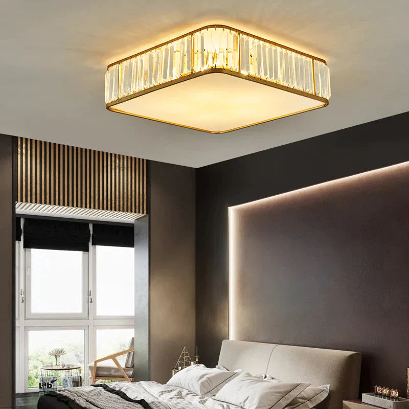 Simple Modern Crystal Ceiling Lamp for Dining Room and Bedroom