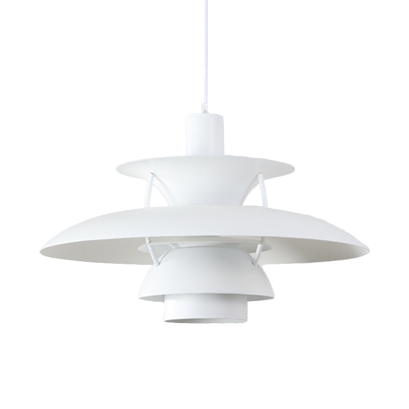 Designer Tiered Pendant Light with Metal Shade - Stylish Ceiling Hanging Light