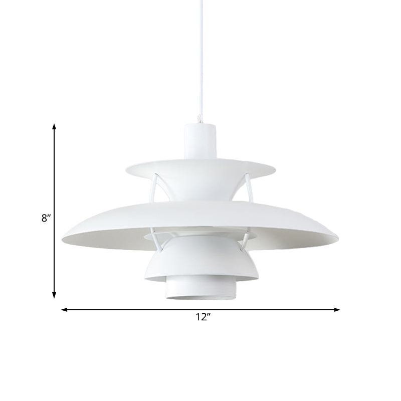 Designer Tiered Pendant Light with Metal Shade - Stylish Ceiling Hanging Light
