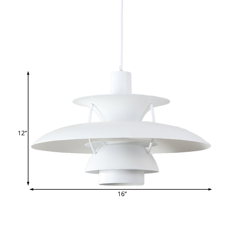 Designer Tiered Pendant Light with Metal Shade - Stylish Ceiling Hanging Light