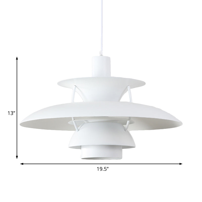Designer Tiered Pendant Light with Metal Shade - Stylish Ceiling Hanging Light