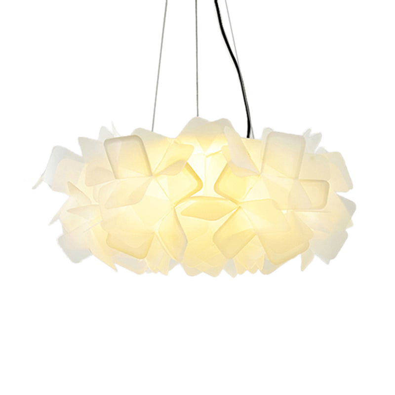 Contemporary Brown/Blue/Purple Blossom Drop Pendant Ceiling Lamp - 21/27.5 Wide 1-Light Acrylic