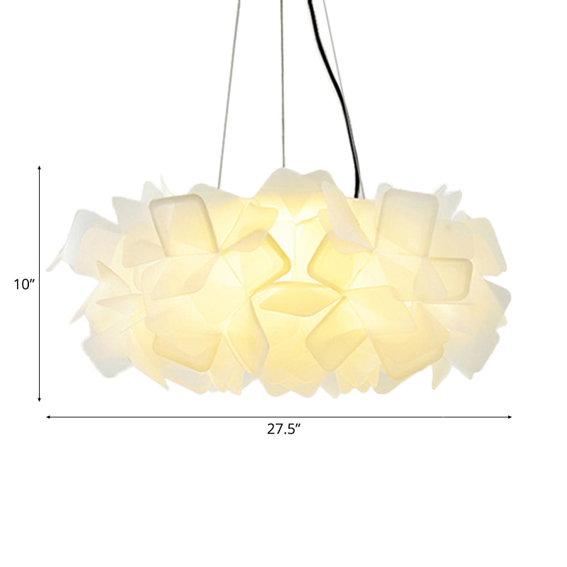 Contemporary Brown/Blue/Purple Blossom Drop Pendant Ceiling Lamp - 21/27.5 Wide 1-Light Acrylic