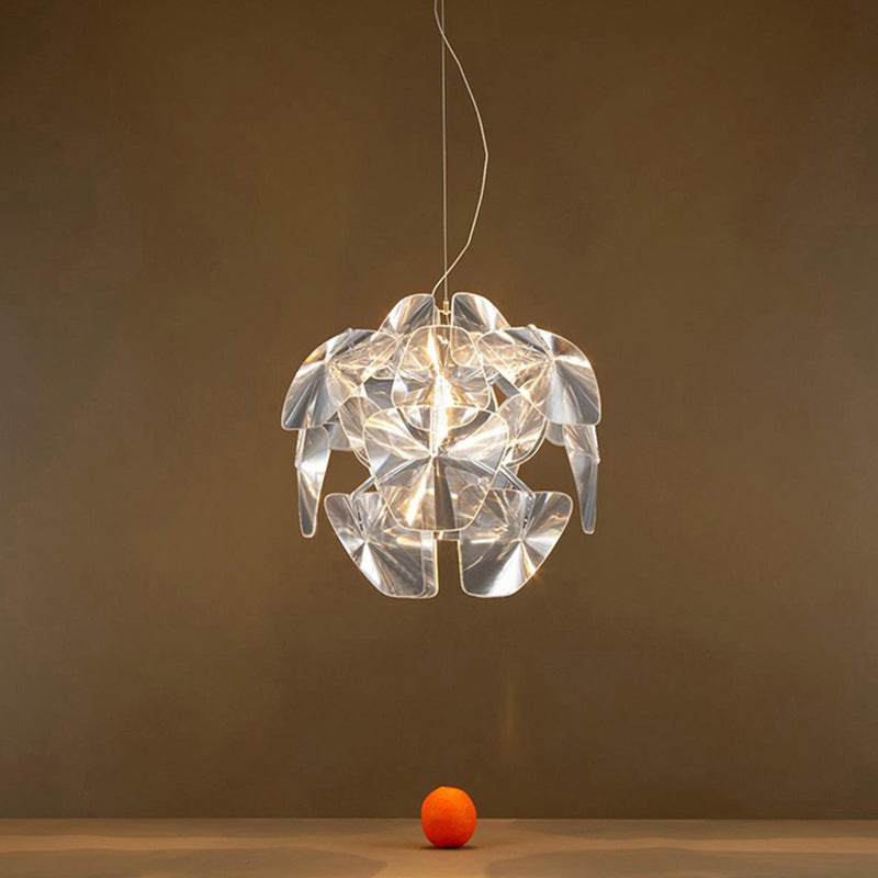Modern Acrylic Pendant Lighting Fixture - 24/28.5/43 Wide Clear Ceiling Suspension Lamp / 24