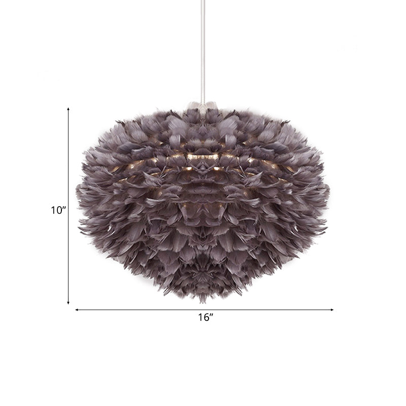 Feather Pendant Light with Modern Style Shade - Ceiling Light Fixture