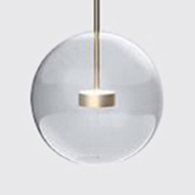 Gold Bubble Design LED Pendant Light - Clear Glass Ball, Modernist Style, 1/4/6 Lights