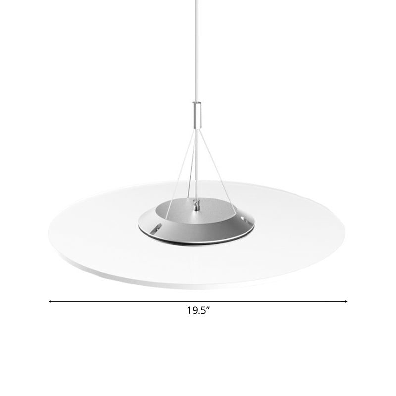 Sleek LED Clear Disc Pendant Ceiling Light for Dining Room