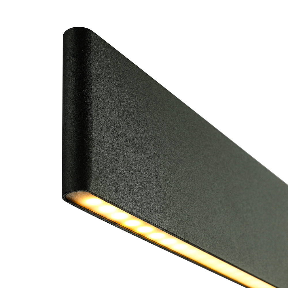 Modern Black LED Pendant Light Fixture for Dining Room - 36"/47" Wide Blade - Hanging Ceiling Light in Warm/White