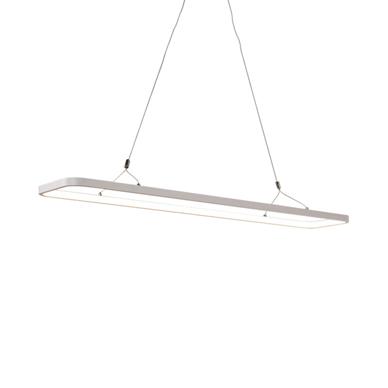 Modern Linear Acrylic Pendant Led Ceiling Light For Kitchen Island - 39/47 Width Warm/White Light
