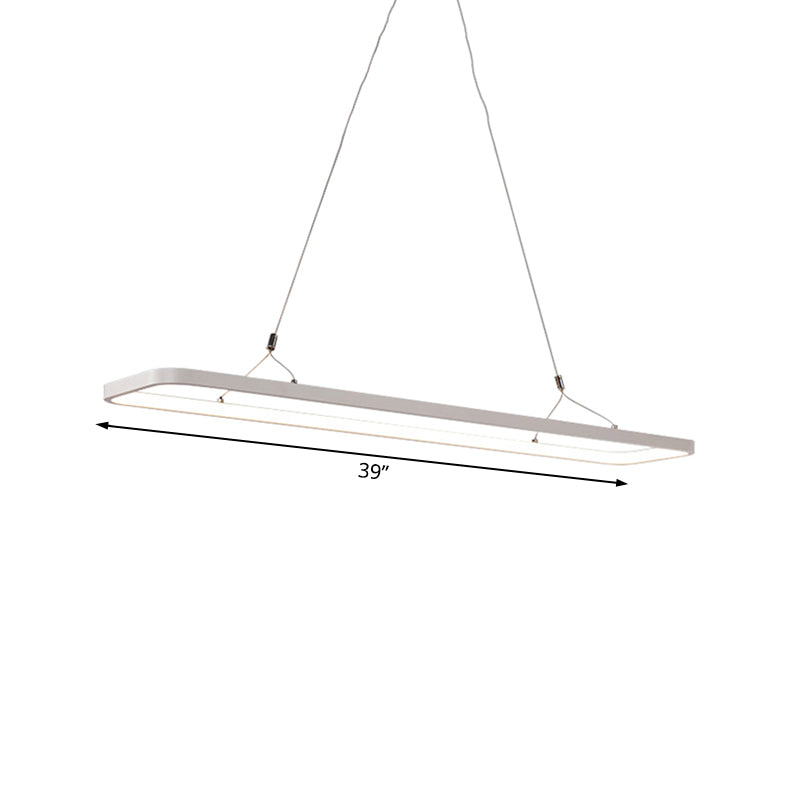 Modern Linear Acrylic Pendant Led Ceiling Light For Kitchen Island - 39/47 Width Warm/White Light
