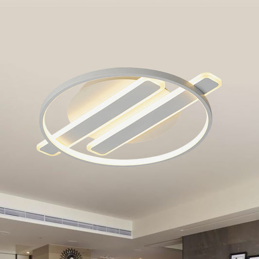 LED Flush Ceiling Light - Simple Acrylic Hoop Design for Bedroom
