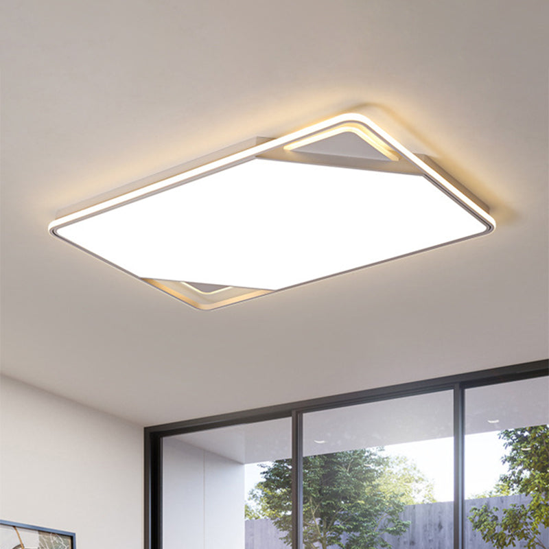 Plafonnier LED en métal Simplicity en blanc avec lumière blanche chaude