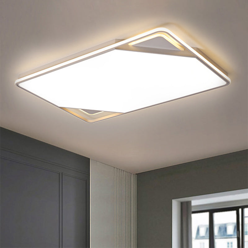 Plafonnier LED en métal Simplicity en blanc avec lumière blanche chaude