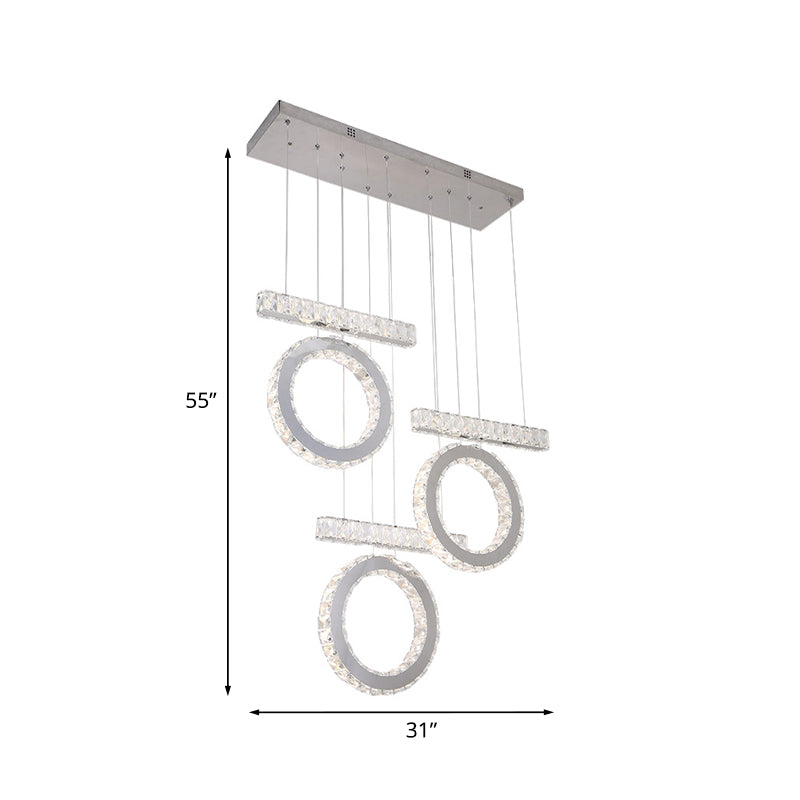 LED Crystal Pendant Light for Minimalist Table Decor