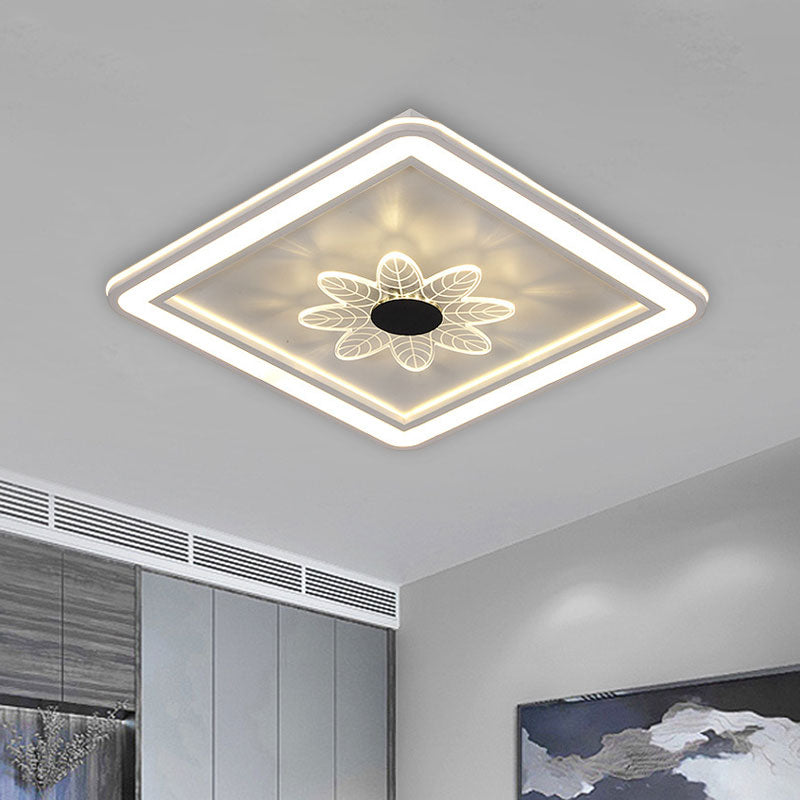 LED Kids Bedroom Ceiling Light with Whimsical Windmill/Flower Design - Black/White