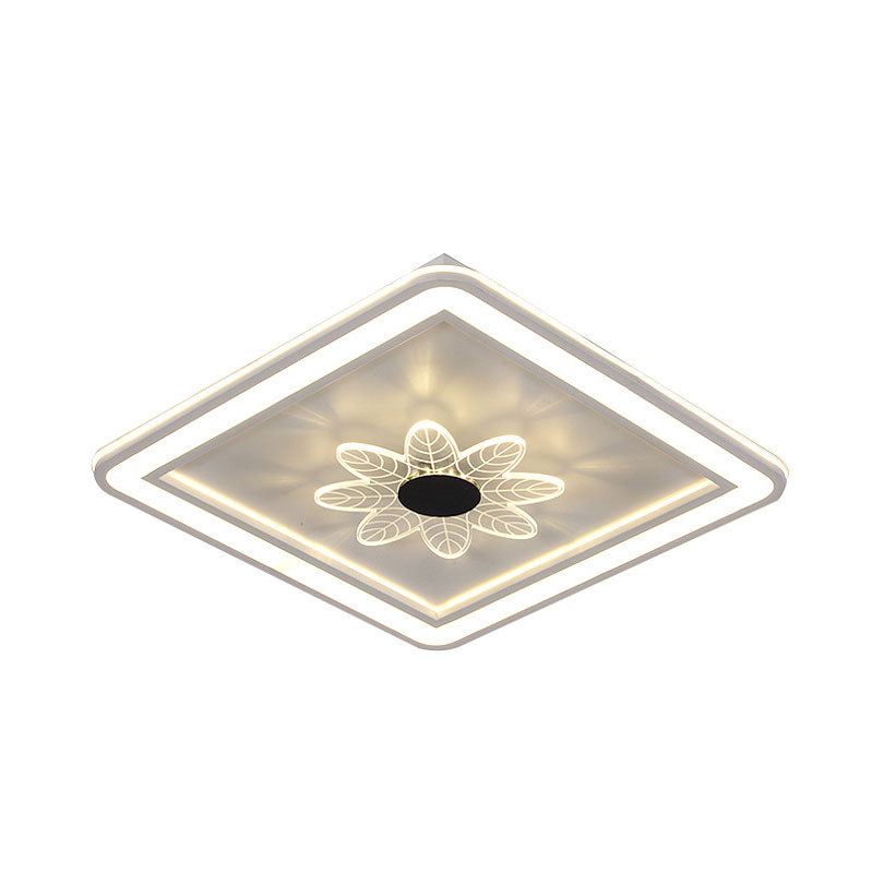 LED Kids Bedroom Ceiling Light with Whimsical Windmill/Flower Design - Black/White