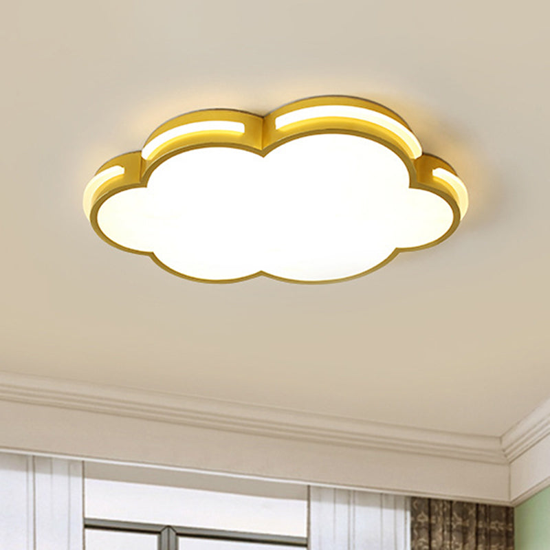 Gold Nordic Cloud-Shape LED Ceiling Flush Mount Light for Bedroom