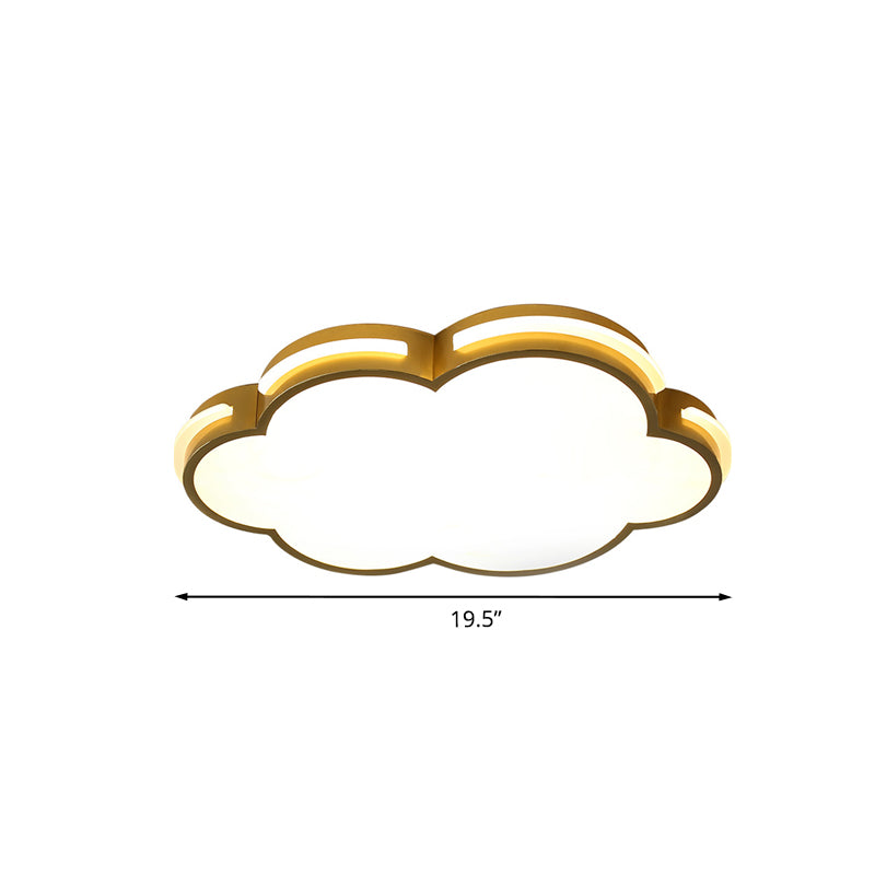 Gold Nordic Cloud-Shape LED Ceiling Flush Mount Light for Bedroom