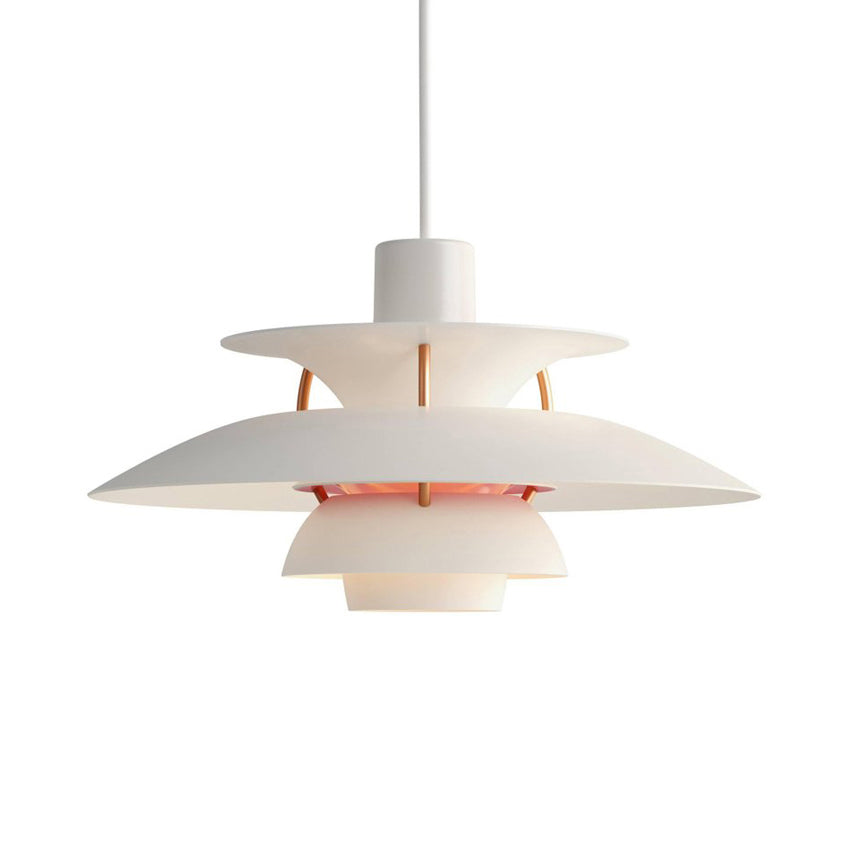 Macaron Style Aluminum Pendant Light with Flared Shade - 3 Layers, 1 Light, Black/Gray, 12"/16" Wide