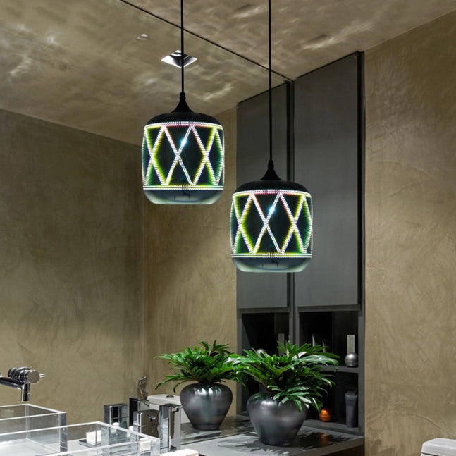 Modern Glass Orb Pendant Light for Bar & Cafe with Single Hanging Head