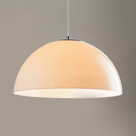 Nordic 1 Light Suspension Pendant: Red/Black/White Acrylic Shade Dome Ceiling Light