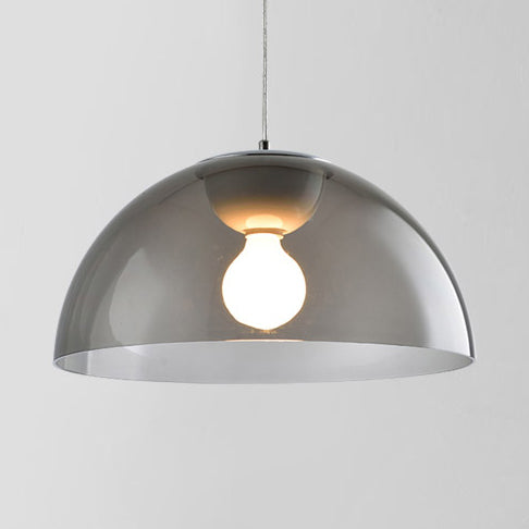 Nordic 1 Light Suspension Pendant: Red/Black/White Acrylic Shade Dome Ceiling Light