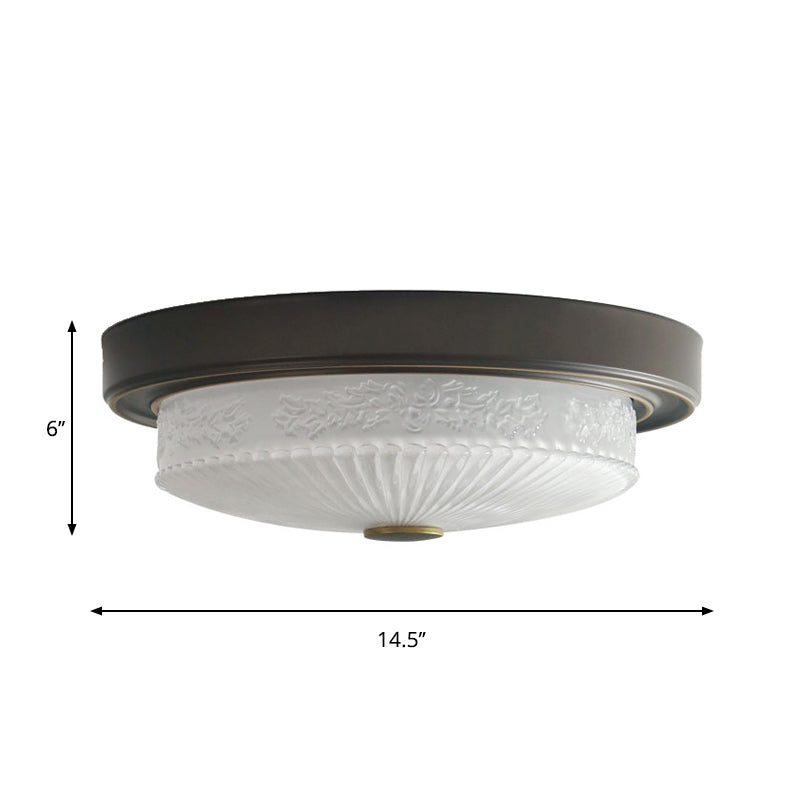 Black LED Crystal Flush Mount Ceiling Light for Rustic Bedroom