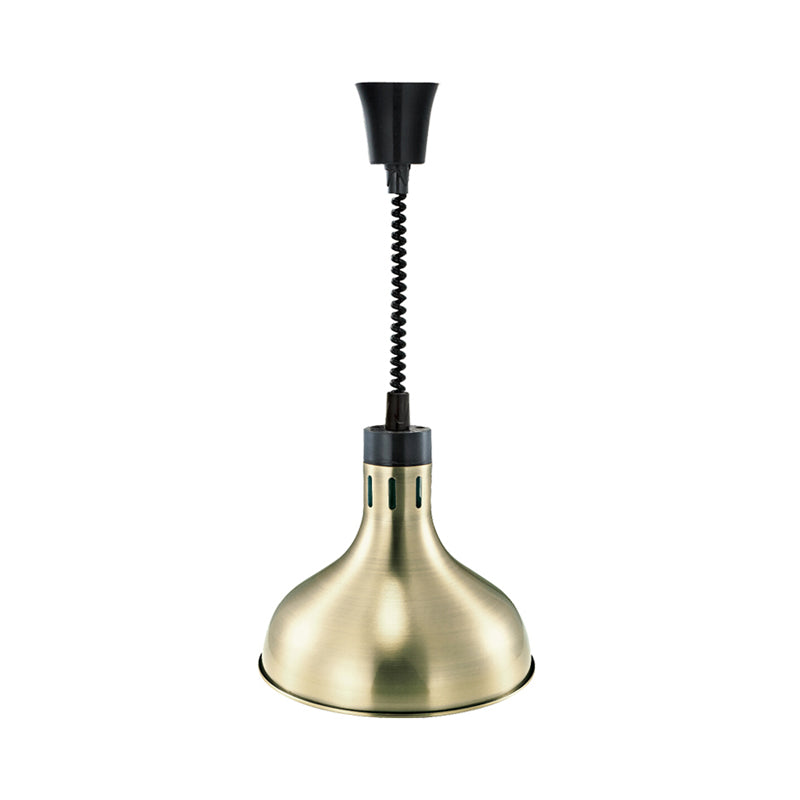 Vintage Dome Hanging Lamp With Extendable Arm 1-Light Metallic Ceiling Fixture In Bronze/Copper For