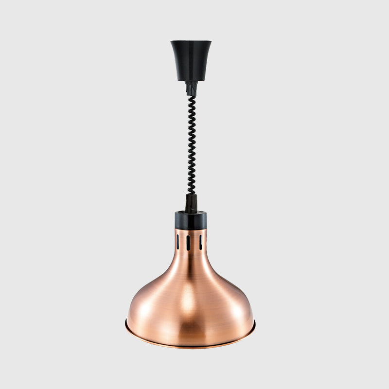 Vintage Dome Hanging Lamp: Extendable 1-Light Metallic Ceiling Fixture in Bronze/Copper for Kitchen