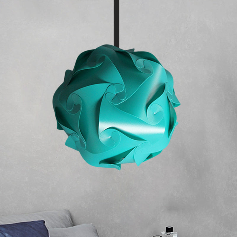 Contemporary Hanging Globe Lamp Set - White/Red/Pink 1-Light Acrylic Ceiling Pendant Light 8/9/10