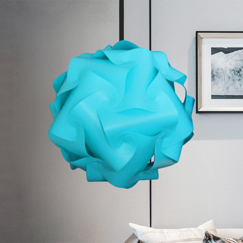 Contemporary Hanging Globe Lamp Set - White/Red/Pink 1-Light Acrylic Ceiling Pendant Light 8/9/10