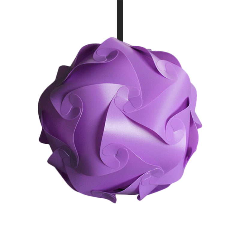Contemporary Hanging Globe Lamp Set - White/Red/Pink 1-Light Acrylic Ceiling Pendant Light 8/9/10