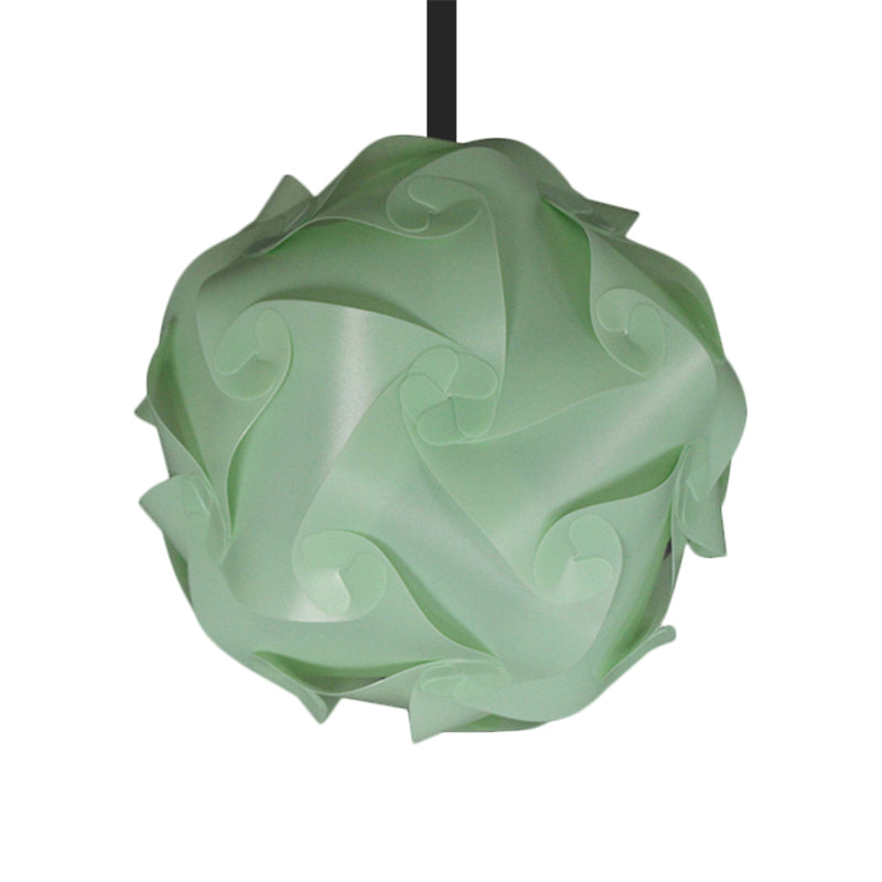 Contemporary Hanging Globe Lamp Set - White/Red/Pink 1-Light Acrylic Ceiling Pendant Light 8/9/10