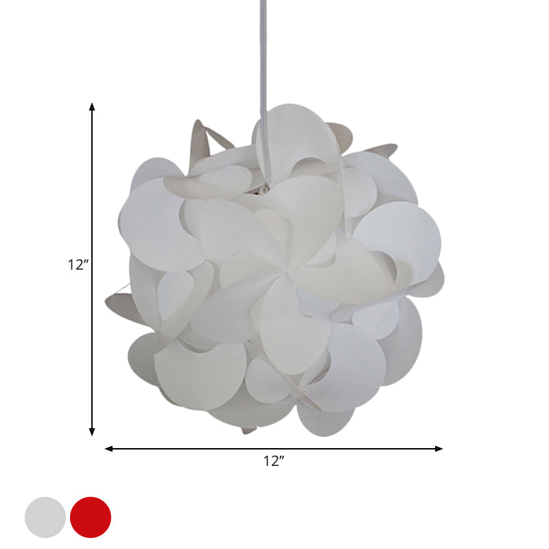 Modern Windmill Plastic Ceiling Pendant - Red/White - 3 Sizes - 1 Light Fixture