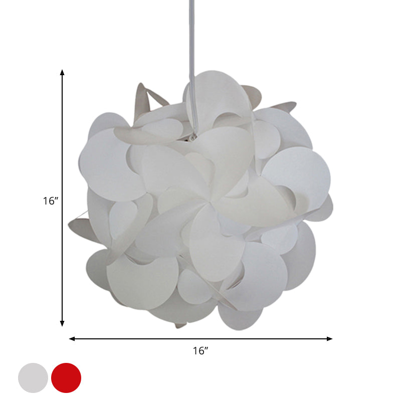 Modern Windmill Plastic Ceiling Pendant - Red/White - 3 Sizes - 1 Light Fixture