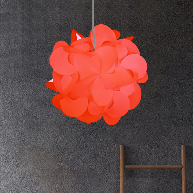 Modern Windmill Plastic Ceiling Pendant - Red/White - 3 Sizes - 1 Light Fixture