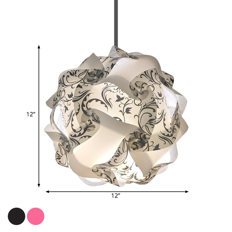 Diy Hanging Ceiling Light - Black/Red/Blue Simple Design Ideal For Study Room