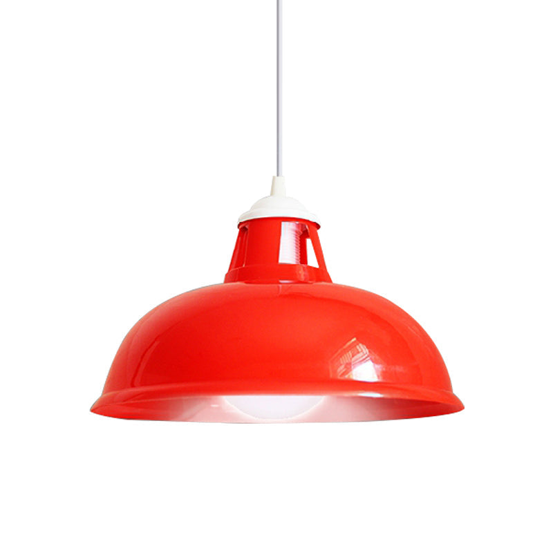 Vintage Coin Pattern Pendant Light with Acrylic Shade - 1 Bulb Ceiling Fixture for Restaurant (Red/Yellow/Green)