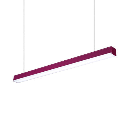 Minimalist Led Pendant Light With Silvery Metal Finish - Ideal For Living Room Ceiling Purple
