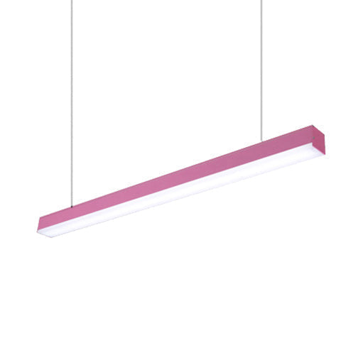 Minimalist Led Pendant Light With Silvery Metal Finish - Ideal For Living Room Ceiling Pink