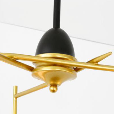 Modern Frosted Glass And Metal Pendant Lamp - Global Shade Hanging Light With 1 Black Finish