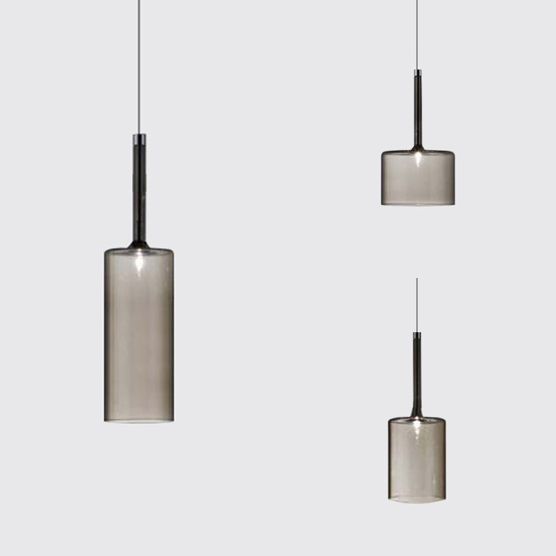 Sofia - Modernist 1-Light Grey/Red/Orange LED Pendant Light Fixture