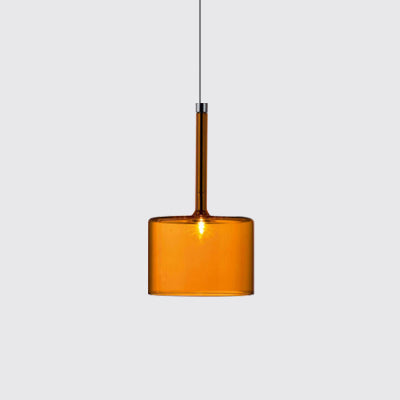 Sofia - Modernist 1-Light Grey/Red/Orange LED Pendant Light Fixture