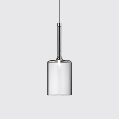 Sofia - Modernist 1-Light Grey/Red/Orange LED Pendant Light Fixture